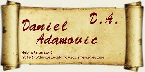 Daniel Adamović vizit kartica